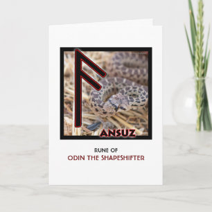 Rune Ansuz - Odin the Shapeshifter - Snake Card