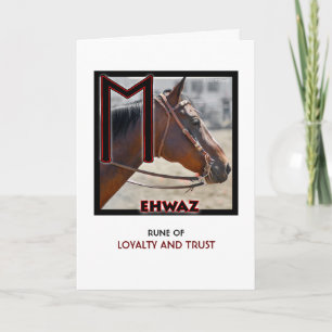 Rune Ehwaz – Loyalty & Trust - Horse Card