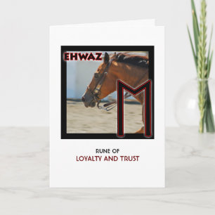Rune Ehwaz – Loyalty & Trust - Horse Card