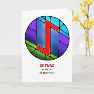 Rune Eihwaz – Transition - Art Nouveau Card