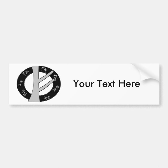 Rune Fehu Bumper Sticker (Front)