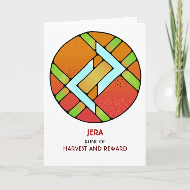 Rune Jera – Harvest & Reward - Art Nouveau Card (Front)
