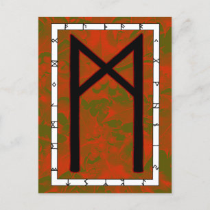 Rune Mannaz - Humanity Postcard