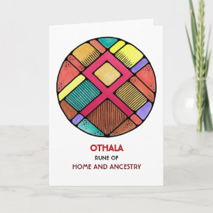 Rune Othala - Home & Ancestry - Art Nouveau Card