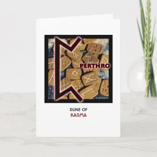 Rune Perthro - Karma - Runestone Divination Card