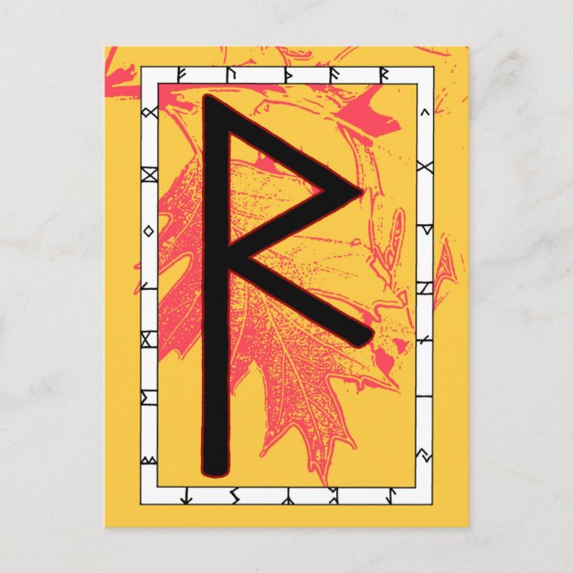 Rune Raidho - Carte postale Balance (Devant)