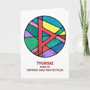 Rune Thurisaz – Defence & Protection - Art Nouveau Card