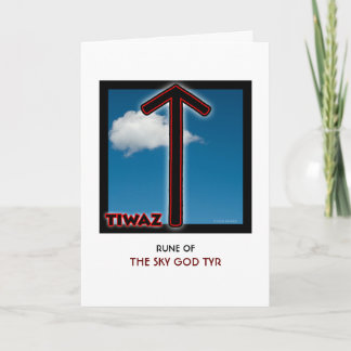 Rune Tiwaz - Sky God Tyr - Justice Card