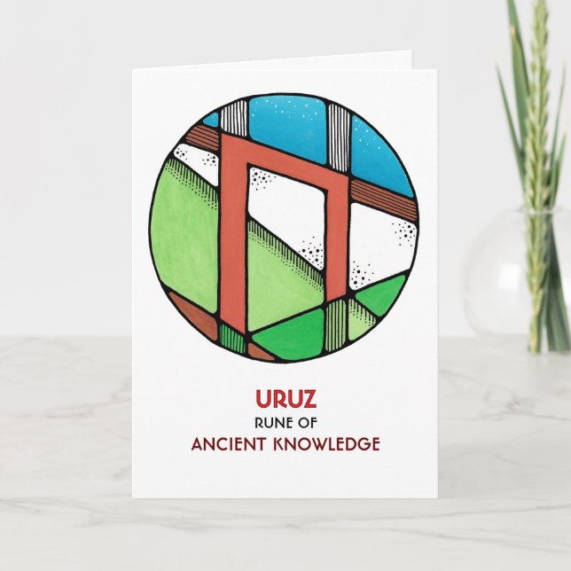 Rune Uruz – Ancient Knowledge - Art Nouveau Card (Front)
