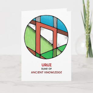 Rune Uruz – Ancient Knowledge - Art Nouveau Card