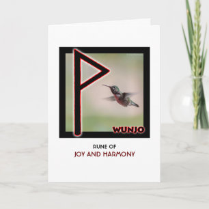 Rune Wunjo - Joy & Harmony - Hummingbird  Card