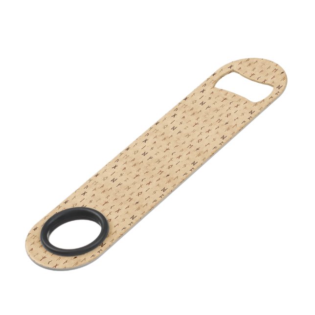Runes Bottle Opener Bar Key (Front Angled)