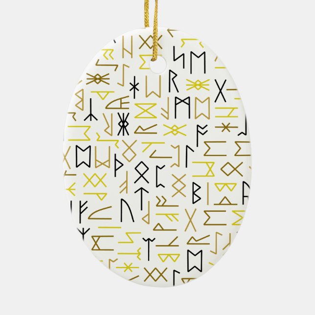 Runes Ceramic Ornament (Back)