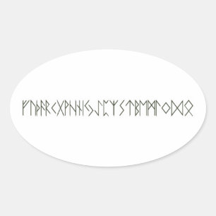 Runes Oval Sticker
