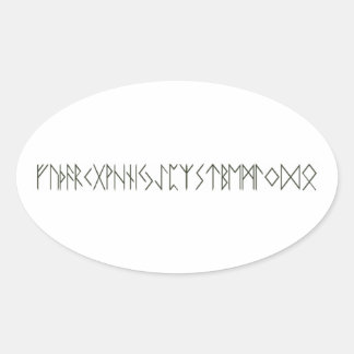 Runes Oval Sticker