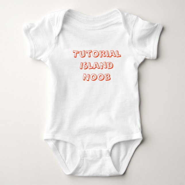 Runescape Inspired Tutorial Island Noob Baby Bodysuit (Front)