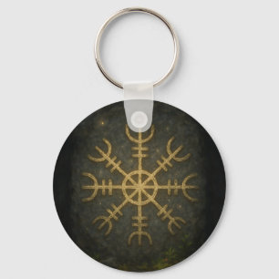 Runestone Ægishjálmur – Ancient Norse Protection S Keychain