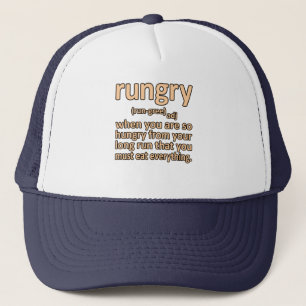 Rungry Definition Half Marathon Runner Running Gra Trucker Hat