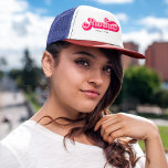Runher Running Pink Bold Retro Font Motivational Trucker Hat<br><div class="desc">This trucker hat embraces female runners with its simple yet stylish design. The minimalistic style pairs perfectly with your favourite leggings, jeans or joggers for everyday wear. More than just another basic in your closet, this hat champions female empowerment with its bold message printed front and centre. Wear it to...</div>