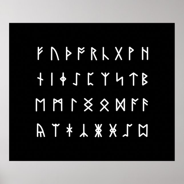 Runic Alphabet [Futhorc] Poster (Front)