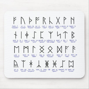 Runic Alphabet Mouse Pad