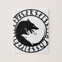 Runic Dire Wolf viking norse nordic runes