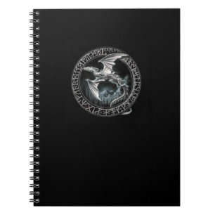 Runic Silver Dragon Notebook