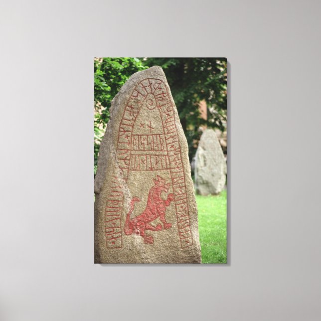 Runic stone canvas print (Front)
