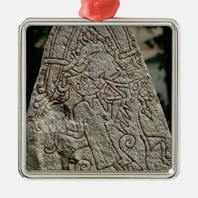 Runic stone metal ornament (Front)
