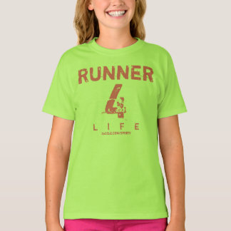 Runner 4 Life - Pink And Lime Green T-Shirt
