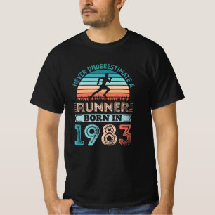 Runner born in 1983 40th Birthday Gift Running Dad T-Shirt