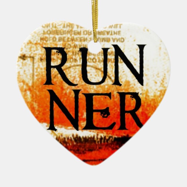 Runner Ceramic Ornament (Front)