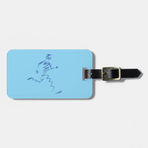 Runner cool illustration luggage tag