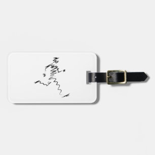Runner cool illustration luggage tag