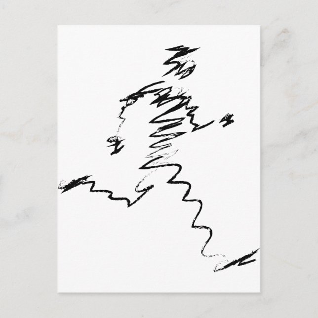 Runner cool illustration postcard (Front)