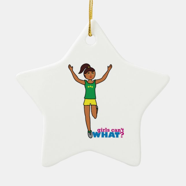 Runner - Dark - No Finish Line Ceramic Ornament (Front)