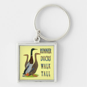 Runner Ducks Walk Tall Keychain