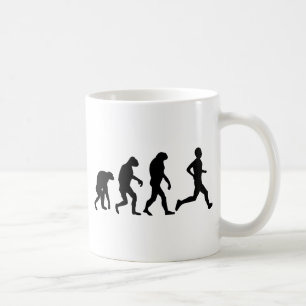 runner evolution icon coffee mug