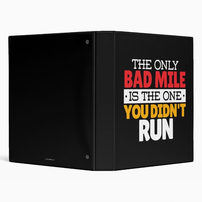 Runner - Funny Bad Mile Running Quote Binder (Background)