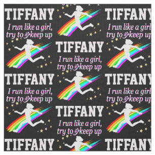 RUNNER GIRL PERSONALIZED FABRIC