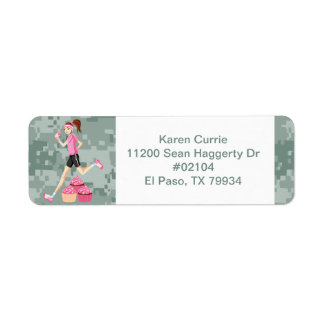 Runner Girl with Cupcakes Labels