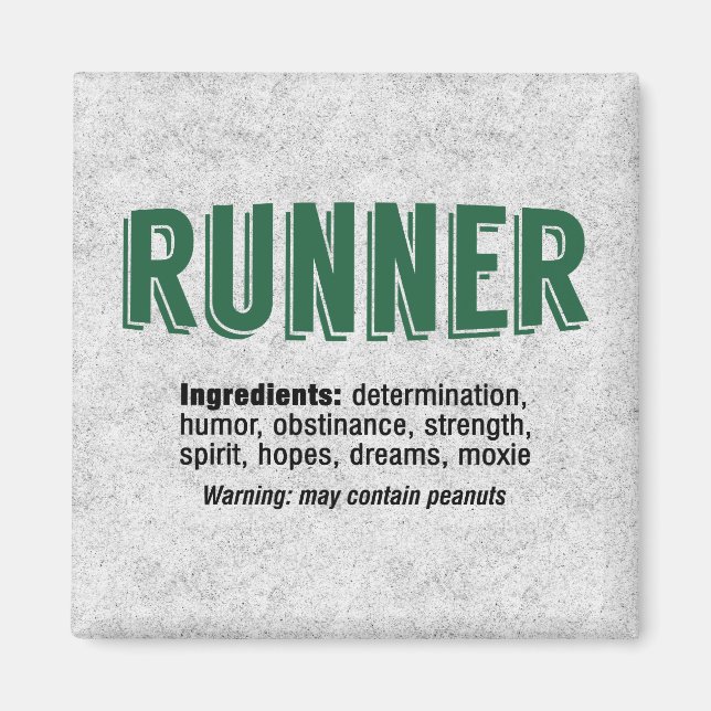 Runner Ingredients Magnet (Front)
