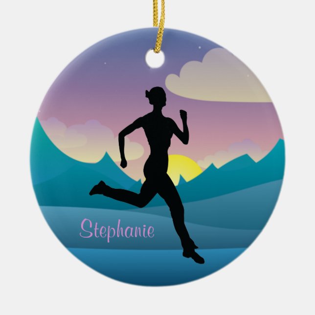 Runner Jogger Ornament (Front)