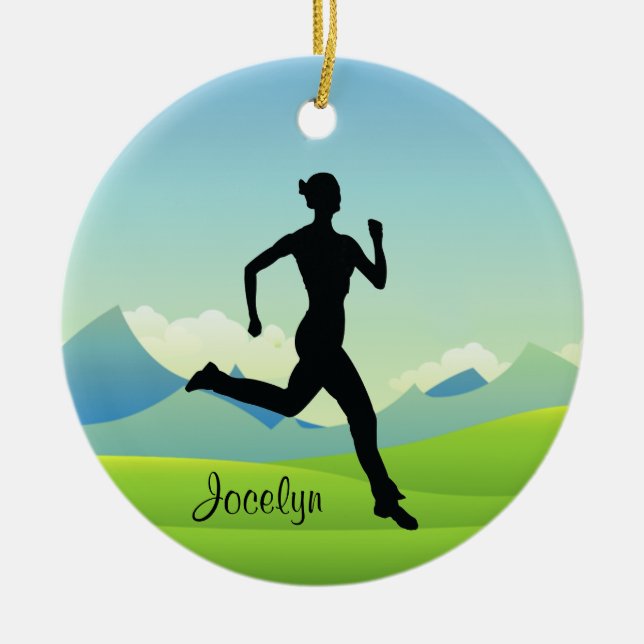 Runner Jogger Ornament (Front)