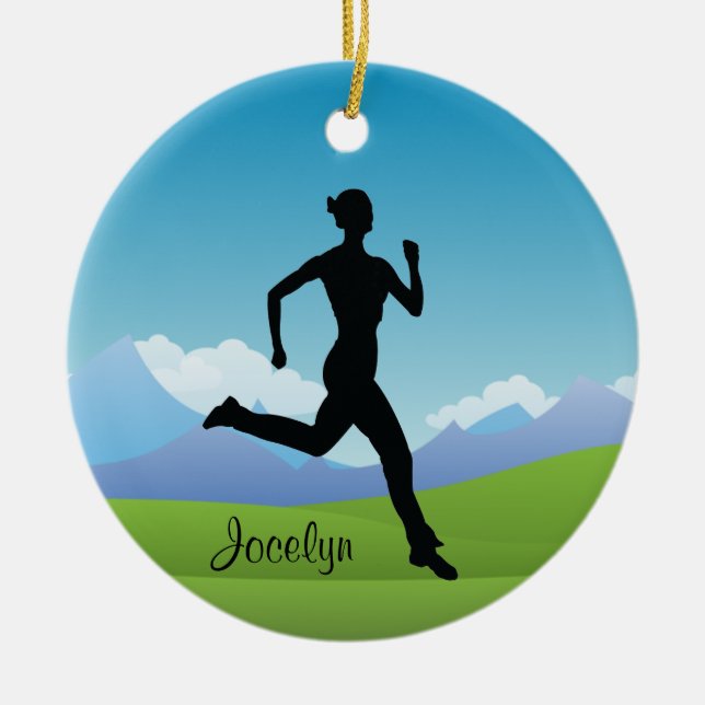 Runner Jogger Ornament (Front)
