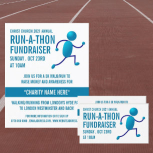 Runner Logo, Charity Run-Walk-a-Thon Event Flyer