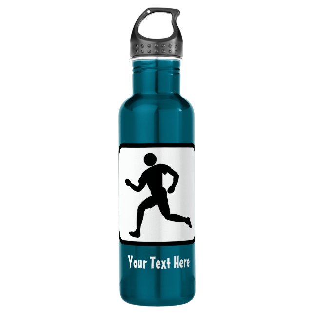 Runner Logo -- Customizable 710 Ml Water Bottle (Front)
