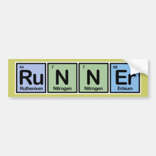 Runner made of Elements Bumper Sticker
