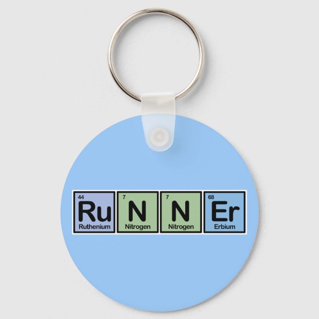 Runner made of Elements Keychain (Front)