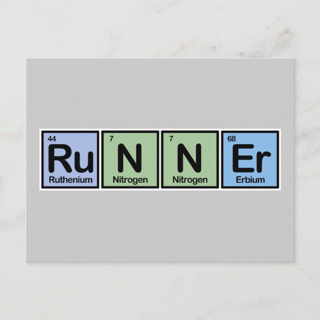 Runner made of Elements Postcard (Front)